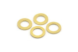 12mm Circle Connector, 24 Raw Brass Circle Connectors (12x2.5x1mm) A4081