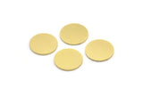 Brass Round Blank, 12 Raw Brass Round Shaped Blanks, Brass Findings, Stamping Blanks (14x1mm) A4097