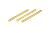 Stick Necklace Bar, 50 Raw Brass Bars with Open Middle, Minimalist Design, Necklace Findings, Earring Findings (40x3x0.8mm) BS 2193