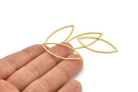 Brass Marquise Ring, 24 Raw Brass Marquise Ring, Connector, Charms (15x39x0.80mm) A3847