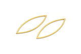 Brass Marquise Ring, 24 Raw Brass Marquise Ring, Connector, Charms (13x36x0.80mm) A3848