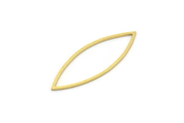 Brass Marquise Ring, 24 Raw Brass Marquise Ring, Connector, Charms (13x36x0.80mm) A3848