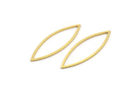 Brass Marquise Ring, 24 Raw Brass Marquise Ring, Connector, Charms (11x32x0.80mm) A3849
