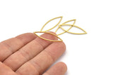 Brass Marquise Ring, 24 Raw Brass Marquise Ring, Connector, Charms (11x32x0.80mm) A3849