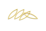 Brass Marquise Ring, 24 Raw Brass Marquise Ring, Connector, Charms (9x29x0.80mm) A3850