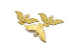 Brass Eagle Pendant, 2 Raw Brass Eagle Charm, Eagle Pendants (40x20mm) N0411