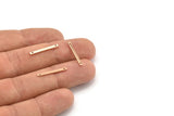 Rose Gold Tiny Bar, 24 Rose Gold Plated Brass Bars With 2 Holes (20x2x0.80mm) Bs 1190--a0861