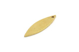 Brass Marquise Charm, 12 Raw Brass Marquise Charms With 1 Hole (27x8x1mm) A3864