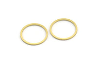 19mm Circle Connectors - 50 Raw Brass Circle Connectors (19x1x1mm) Bs 1095