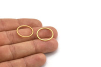19mm Circle Connectors - 50 Raw Brass Circle Connectors (19x1x1mm) Bs 1095