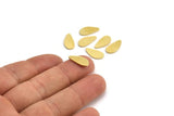 Brass Drop Blank, 24 Raw Brass Drop Blanks, Drop Charms (14x7x1mm) A4125