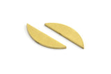 Semi Circle Blank, 24 Raw Brass Half Moon Blanks, Stamping Blanks (22x5x1mm) A4134