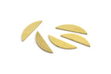 Semi Circle Blank, 24 Raw Brass Half Moon Blanks, Stamping Blanks (22x5x1mm) A4134