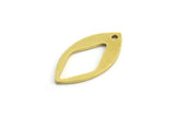 Brass Marquise Charm, 12 Raw Brass Diamond Shape Charms With 1 Hole (23x12x1mm) A4128