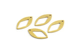 Brass Marquise Charm, 12 Raw Brass Diamond Shape Charms With 1 Hole (23x12x1mm) A4128