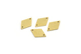 Brass Diamond Charm, 24 Raw Brass Diamond Charms With 2 Hole (18x12x1mm) A3913