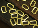 Rectangle Brass Connector, 500 Raw Brass Rectangle Connector Findings (6x4mm) Brs 30091 L011