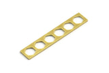 Brass Hexagon Blank, 8 Raw Brass Hexagon Blanks, Stamping Blanks (47x9x1mm) A4137