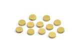 Brass Round Tag, 50 Raw Brass Round Stamping Blanks, Findings (6x1.5mm) A4124