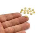 Brass Round Tag, 50 Raw Brass Round Stamping Blanks, Findings (6x1.5mm) A4124
