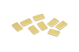 Brass Rectangle Blank, 24 Raw Brass Rectangle Stamping Blanks (10x6x0.80mm) M03377