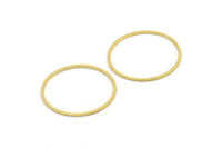26mm Circle Connectors, 24 Raw Brass Circle Connectors (26x0.80mm) A3898