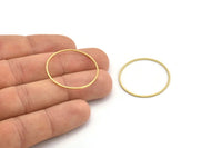 Brass Circle Connector, 50 Raw Brass Circle Connectors (30X0.80mm) Bs-1109
