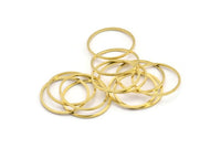 20mm Circle Connector, 50 Raw Brass Circle Connectors (20X0.80mm) Bs-1107