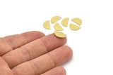Semi Circle Blank, 24 Raw Brass Half Moon Blanks (12x7x0.80mm) A3916