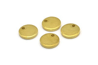 Brass Circle Blank, 6 Raw Brass Circle Blanks (18x3mm) Y214