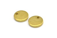 Brass Circle Blank, 6 Raw Brass Circle Blanks (18x3mm) Y214