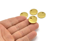 Brass Circle Blank, 6 Raw Brass Circle Blanks (18x3mm) Y214