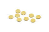 Brass Round Tag, 50 Raw Brass Round Stamping Blanks, Findings (6x1.2mm) A4171