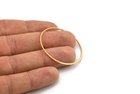 Gold Plated Rings, 8 Gold Plated Brass Circle Connectors (40mm) Bs-1110 Q0040