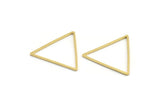 Brass Triangle Charm, 25 Raw Brass Open Triangle Ring Charms (29x1mm) Bs 1070