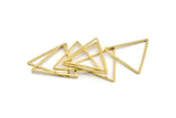 Brass Triangle Charm, 25 Raw Brass Open Triangle Ring Charms (29x1mm) Bs 1070