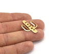 Brass Cactus Blank, 12 Raw Brass Cactus Blanks, Findings (28x20x0.70mm) M03387