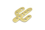 Brass Cactus Blank, 12 Raw Brass Cactus Blanks, Findings (28x20x0.70mm) M03385