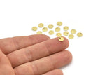 Brass Hexagon Charm, 100 Raw Brass Tiny Hexagon Charms With 1 Hole (6x0.80mm) M03380