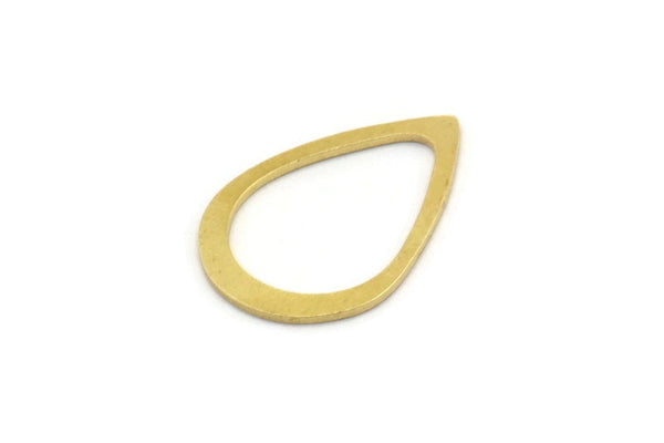 Brass Drop Connector, 24 Raw Brass Drop Connectors (16x23x0.8mm) A4177
