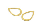 Brass Drop Connector, 24 Raw Brass Drop Connectors (16x23x0.8mm) A4177