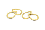 Brass Drop Connector, 24 Raw Brass Drop Connectors (16x23x0.8mm) A4177