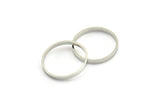 Silver Circle Connector, 24 Silver Tone Circle Connectors, Rings, Findings (20x2x0.8mm) BS 2095