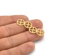 Brass Round Charm, 10 Raw Brass Round Charms, Findings (46x15x0.60mm) A4000