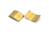 Brass Bracelet Blank, 6 Raw Brass Bracelet Blanks with 4 holes (28x20x0.60mm)  Brass 3020-4 b0051