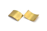 Brass Bracelet Blank, 6 Raw Brass Bracelet Blanks with 4 holes (28x20x0.60mm)  Brass 3020-4 b0051
