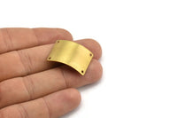Brass Bracelet Blank, 6 Raw Brass Bracelet Blanks with 4 holes (28x20x0.60mm)  Brass 3020-4 b0051