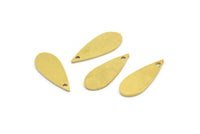 Brass Drop Charm, 24 Raw Brass Drop Charms With 1 Hole, Findings (19x7x0.80mm) D1006