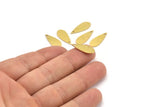 Brass Drop Charm, 24 Raw Brass Drop Charms With 1 Hole, Findings (19x7x0.80mm) D1006