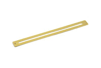 Brass Bracelet Blank - 2 Raw Brass Cuff Bracelet Bangles 2 Holes (15x155x0.80mm) Brc116
